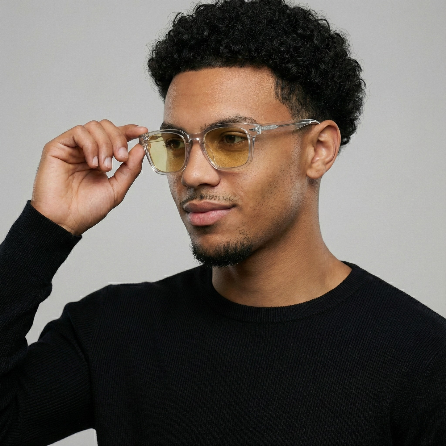 Crystal Glow | UV400 Protection Sunglasses with Lightweight Frame – Elegant Soft Square Design for Everyday Wear 2